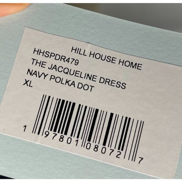 HILL HOUSE Sz XL Jacqueline Navy Polka Dot Dress NWT - Picture 4 of 11